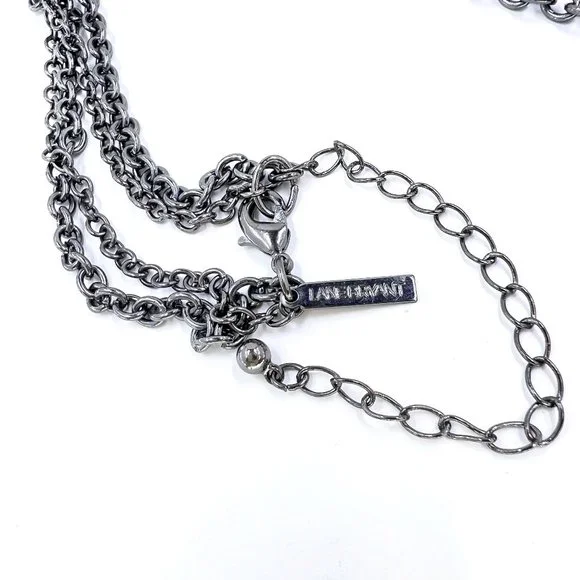 NWOT – Lane Bryant – Green Quartz Beaded Locket Gunmetal Tone 24” Necklace - Picture 10 of 10